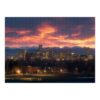 Wooden Puzzles Denver Colorado Skyline Sunset Rocky Mountains Jigsaw Puzzles for Adults 500 Pieces Impossible Puzzle Challenging Puzzle Educational Toys Decompression Game
