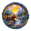 Wooden Puzzles for Adults - Bear Family Wooden Jigsaw Puzzle - Unique Animal Shaped Wood Puzzles Adult - Christmas Birthday Gifts for Adults/Friends/Family - 200pcs 11.4 * 11.3in