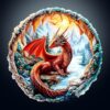 Wooden Puzzles for Adults - Crimson Dragon Wooden Jigsaw Puzzle - Unique Shape 3D Vision Wood Puzzles Adult - Christmas Birthday Gifts for Adults/Friends/Family - 195pcs 11.4 * 11.4in