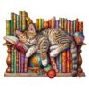 Wooden Puzzles for Adults - Dreamy Cat Wooden Jigsaw Puzzle - Unique Animal Shaped Wood Puzzles Adult - Christmas Birthday Gifts for Adults/Friends/Family - 190pcs 11.4 * 9.2in