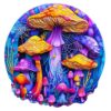 Wooden Puzzles for Adults - Paper Cut Mushroom Wooden Jigsaw Puzzle - Unique Animal Shaped Wood Puzzles Adult - Christmas Birthday Gifts for Adults/Friends/Family - 200pcs 11.4 * 11.1in