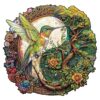 Wooden Puzzles for Adults - Yin Yang Hummingbird Wooden Jigsaw Puzzles for Adults, Unique Shaped Wood Puzzles Adult, Wood Puzzle, Perfect for Birthday Gifts, Family Game, 100 Piece 8.5 x 8.2in
