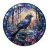 Wooden Puzzles for Adults,Dusk Raven Wooden Puzzles,Unique Shape Advanced Animal Jigsaw Puzzle for Adults and Kids,Challenge Wooden Jigsaw Puzzle.（M-11.4 * 11.4 in 200pcs）