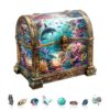 Wooden Puzzles for Adults, Treasure Chest Ocean Wooden Jigsaw Puzzle Unique Shape Animal Wood Puzzles Adult 3D Visual Effect, Birthday Gifts for Puzzle Lovers Family Games (M-11.4 * 11in-190pcs)