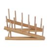 Wooden Puzzle Storage Rack - Natural Wood Organizer Stand, Holds 5 Puzzles
