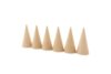 Wooden Ring Display Cone Set, Natural Jewelry Holder Stand, 5 PCS/Set