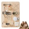 Wooden Sensory Activity Board Adult Busy Board with Locks Gears