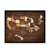 Wooden US Journeys Tracker Map with Stickers for Travel & Home Decor