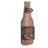 Wooden wall-mounted bottle opener