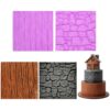 Wood Grain Tree Bark Silicone Molds Tree Bark Texture Fondant Impression Mat Wood Fondant Mold (NF367)