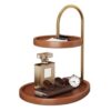 Wood Key Tray for Entryway Table, 2-Tier Jewelry Tray Catchall