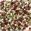 Woodland Camouflage Mix Pony Beads for Bracelets & Jewelry, Made in USA (1500 pcs) 6x9mm Large Hole Plastic Beads for Kandi Crafts, Concert Festival Bracelets, Necklaces, Arts & Crafts