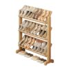Wood Shoe Organizer, 4-Tier Shoe Rack for Small Spaces, Freestanding Storage Shelf for Entryways, Living Rooms, Bedrooms, Efficient Wooden Design