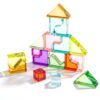 Woodtoe Wooden Building Blocks for Kids, 18 PCS Acrylic Interlocking Blocks