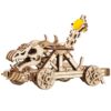 Wood Trick Dragonskull Catapult - Shoots with Foam Balls - Dragon-Bone Details - 8.4x3.5″ - 3D Wooden Puzzles for Adults to Build - Engineering DIY Models for Adults to Build