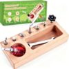 WoodTrove Montessori Screwdriver Board Set, Montessori Toys for 3 4 5 Year Old, Wooden Screw Driver Activities Tools, Fine Motor Skills Preschool Learning Sensory Toy