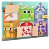 WoodTrove Wooden Activity Board, Wooden Latches Busy Board, Montessori Busy Board, Fine Motor Skills, Educational Preschool Learning Toy for Toddlers 3+