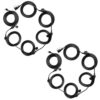 Woolz 104 FT Outdoor Extension Cord, 16/3 SJTW Heavy Duty Weatherproof Power Cord with 12 Outlets, ETL Listed, Black