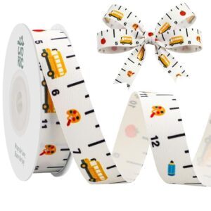 woric Ruler Ribbon 5/8" X 12 Yards Back to School Ribbon for Teacher