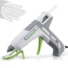 WORKPRO Hot Glue Gun Full Size - 60/100W Dual Temp Glue Gun and Sticks Set with 10 PCS Glue Sticks (7/16") - 90S Fast Preheating Hot Glue Gun Kit for Construction, Crafting, DIY and Repairs - White