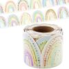 WorldBazaar Pastel Rainbow Bulletin Board Border Boho Classroom Decor 36ft Two Sided Borders Trimmer for School Birthday Party Decorations