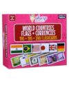 World Countries Flags and Currencies Flashcards, 390 Cards, Wipe and Clean, Educational