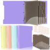 WorWav 4 Pack 2 Inch 3 Ring Binder, with 5 Double Pocket Tab Dividers Fits