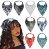 WOVOWOVO 8 Pcs Hair Scarf Headband for Women Girls Non Slip Elastic Boho Triangle Head Scarf Bandana (Bohemian)