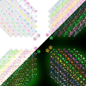Wowagoga 840 Sheets Luminous Origami Star Paper Strip