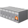 WOWBOX Sheet Organizers and Storage,Closet Bed Sheet Organizer Under Bed Storage and Organization with Label Cards & Clear Window for Bedding Sheets,Duvet Covers,Blankets (6 Pack，Gray)