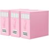WOWBOX Sheet Organizers and Storage,Closet Bed Sheet Organizer Under Bed Storage and Organization with Label Cards & Clear Window for Bedding Sheets,Duvet Covers,Blankets (3 Pack，Pink)