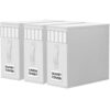 WOWBOX Sheet Organizers and Storage,Closet Bed Sheet Organizer Under Bed Storage and Organization with Label Cards & Clear Window for Bedding Sheets,Duvet Covers,Blankets (3 Pack，White)