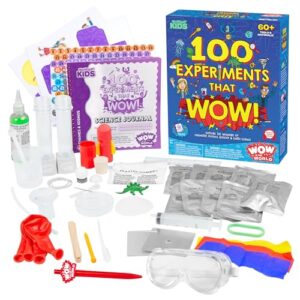 Wow in The World 100 Experiments That Wow Science Kit by Thames & Kosmos, Over 60 Tools & Materials, Unique Chemistry, Physics, Biology & Earth Science Activities w/Science Journal for Ages 6+