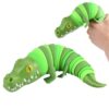 WOZADU Fidget Slug, 3D Articulated Stretch Crocodile Stress Reliever, Sensory Stress Relief for Adults, Pressure Relieving and Anti-Anxiety Office Desk Toy(B)