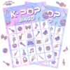 WPDISCZ Purple Demon Party Bingo Games Korean Pop Themed Party Favors Purple Lightning Birthday Party Boys Girls Hunters Theme Supplies