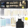 WQHDQLY 45PCS Pottery Tools, Practical Polymer Clay Sculpting Tools Kit, Air Dry Clay Tools Set for Adults, Pottery Craft, Carving, Dotting, Shaping, Molding, Modeling,Drawing