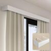 WQPMRMG Wall-Mounted Curtain Valance Kit Aluminum Window Cornice Cover No Tracks Required White Cassette Curtain Decor Perfect for Living Room & Bedroom (4m/13.1ft)