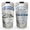 Wrappiness Daughter Tumbler Gifts from Father - Never Forget How Much I Love You Birthday Custom Travel Cup - Personalized Stainless Steel Mug Gifts from Dad for Daughter