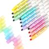 WRITECH Erasable Highlighters Chisel Tip, Smooth Writing No Bleed Double Head Highlighter for Highlighting and Marking, Assorted Colors, 12 Count