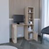 Writing Desk with Bookcase and Cabinet，Compact Writing Study Desk，Laptop Table for Bedroom