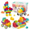 WSKC 73 PCS Soft Building Blocks for Toddler 18M+, Big Stacking Blocks for Kids, STEM Educational Building Toys Set with Storage Box, Ideal for Early Learning and Hands-On Play