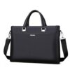 WSNHFUD Briefcase File Package Men's Leather Document Bag Handbag Meeting Business Steady Atmosphere