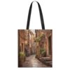 WSOIHFEC Italian Street Reusable Shopping Cloth Bag Tote Bags