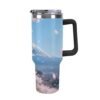 WSOIHFEC Petal Shower Path 40oz Insulated Tumbler with Handle And Straw Lid Stainless Steel Travel Mug Fits Leakproof Cup Holders Ideal for Cold & Hot Drinks Coffee Or Shake