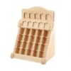 Wswqop Children Card Organizer Wooden Display Rack Slanted Storage Rack Paper Menu Book Holder Solid Wood with Front Lip and Stable Base Suitable for counters desks Shelves Reception Areas