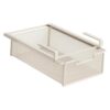 Wswqop Drawer Storage Basket Hanging Pullout Slide Out Organizer Metal Wire Mesh Under Shelf Basket Clamp Rack for Easy Access Suitable for Desk, White