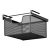 Wswqop Drawer Storage Basket Steel Wire Mesh Under Shelf Storage Basket Organizer Hanging Pullout Drawer Basket Bin Sliding Design Suitable for Clos, M