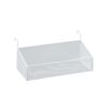 Wswqop Hanging Storage Basket with Bedside Shelf Multipurpose Organizer Metal Mesh Hook for Bed Frame Partition Suitable for Bedroom Office Dorm, Small White