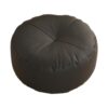 Wswqop Sofa Cushion Chair Pillow Floor Cushion Floor Pillow with Sturdy PU Leather Exterior and Particle Filling Suitable for Home Living Room, Black