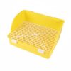 Wswqop Toilet Extra Large Small Animal Potty Cage Accessory Secure Installation Non Slip Mesh Floor Suitable for Indoor, Yellow